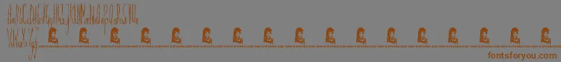 Fonte PersonalDelinquent – fontes marrons em um fundo cinza