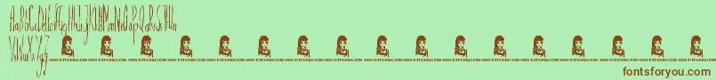 PersonalDelinquent Font – Brown Fonts on Green Background