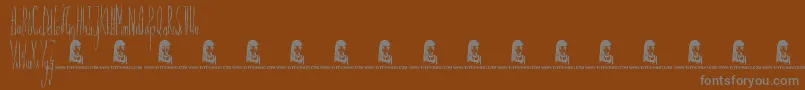 PersonalDelinquent Font – Gray Fonts on Brown Background