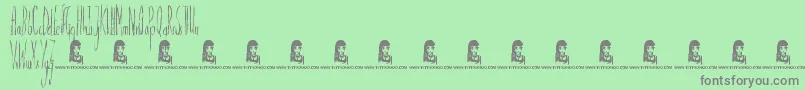 PersonalDelinquent Font – Gray Fonts on Green Background