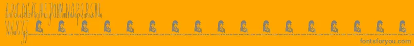 fuente PersonalDelinquent – Fuentes Grises Sobre Fondo Naranja