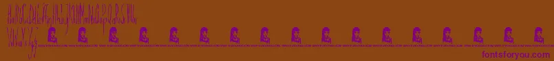 PersonalDelinquent Font – Purple Fonts on Brown Background