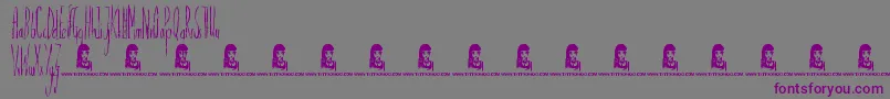 PersonalDelinquent-fontti – violetit fontit harmaalla taustalla