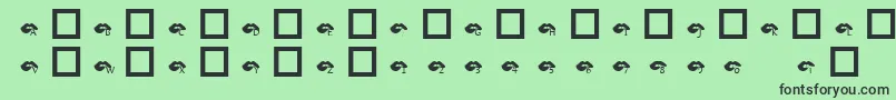 KrBiteYourLip Font – Black Fonts on Green Background