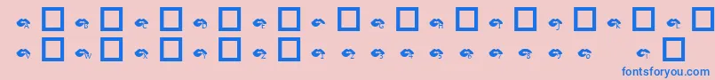 Шрифт KrBiteYourLip – синие шрифты на розовом фоне