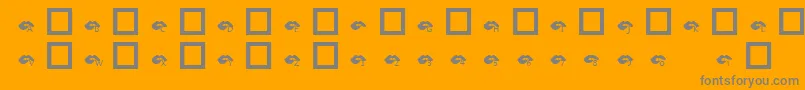 Шрифт KrBiteYourLip – серые шрифты на оранжевом фоне