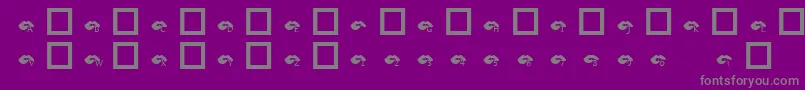 Шрифт KrBiteYourLip – серые шрифты на фиолетовом фоне