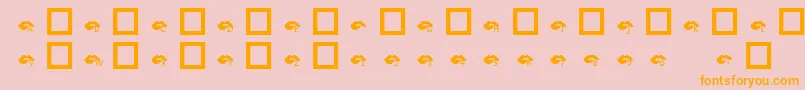 KrBiteYourLip Font – Orange Fonts on Pink Background