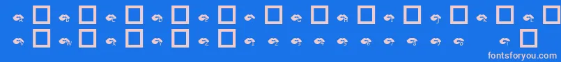 Шрифт KrBiteYourLip – розовые шрифты на синем фоне