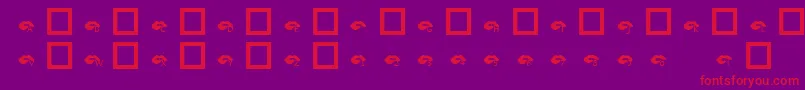 KrBiteYourLip Font – Red Fonts on Purple Background