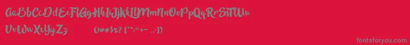 InBlossomVintage Font – Gray Fonts on Red Background