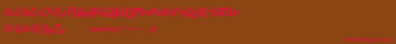InBlossomVintage Font – Red Fonts on Brown Background