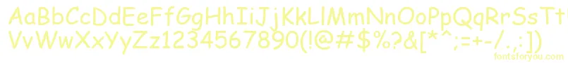 Czcionka ComicSansMsKoi8 – żółte czcionki