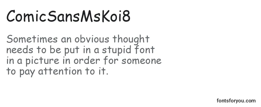 Review of the ComicSansMsKoi8 Font