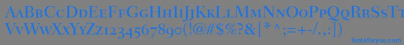 FairfieldLh55MediumSmallCapsOldStyleFigures Font – Blue Fonts on Gray Background