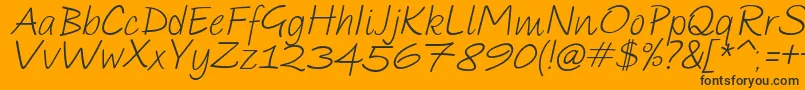 ParoleScriptItalicDemo-Schriftart – Schwarze Schriften auf orangefarbenem Hintergrund