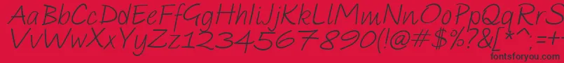 fuente ParoleScriptItalicDemo – Fuentes Negras Sobre Fondo Rojo