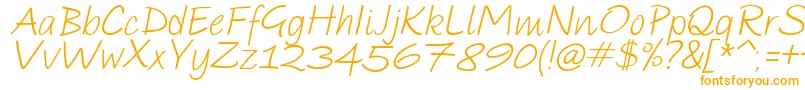 ParoleScriptItalicDemo-Schriftart – Orangefarbene Schriften