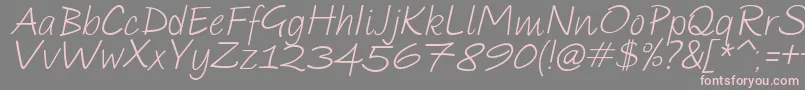 ParoleScriptItalicDemo-Schriftart – Rosa Schriften auf grauem Hintergrund