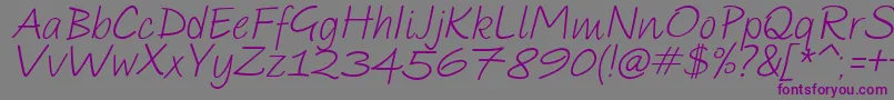 ParoleScriptItalicDemo Font – Purple Fonts on Gray Background