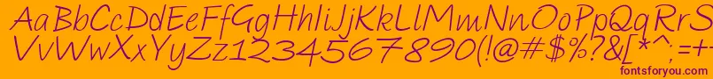 ParoleScriptItalicDemo Font – Purple Fonts on Orange Background