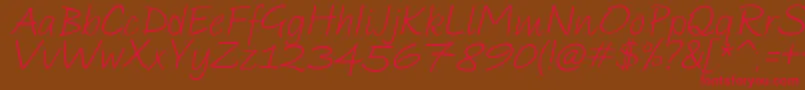 ParoleScriptItalicDemo Font – Red Fonts on Brown Background