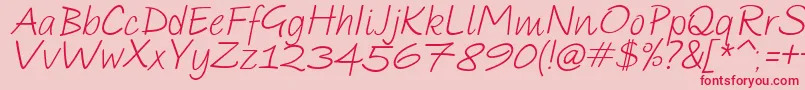 ParoleScriptItalicDemo Font – Red Fonts on Pink Background
