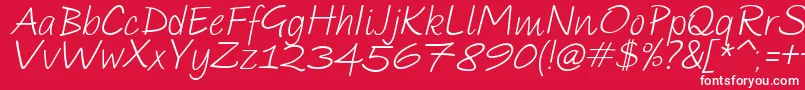 ParoleScriptItalicDemo Font – White Fonts on Red Background