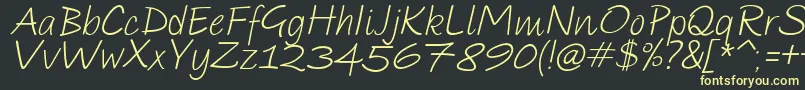ParoleScriptItalicDemo-Schriftart – Gelbe Schriften auf schwarzem Hintergrund