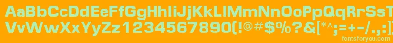 MinimaSsiBold Font – Green Fonts on Orange Background