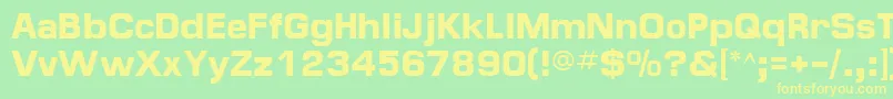 MinimaSsiBold Font – Yellow Fonts on Green Background