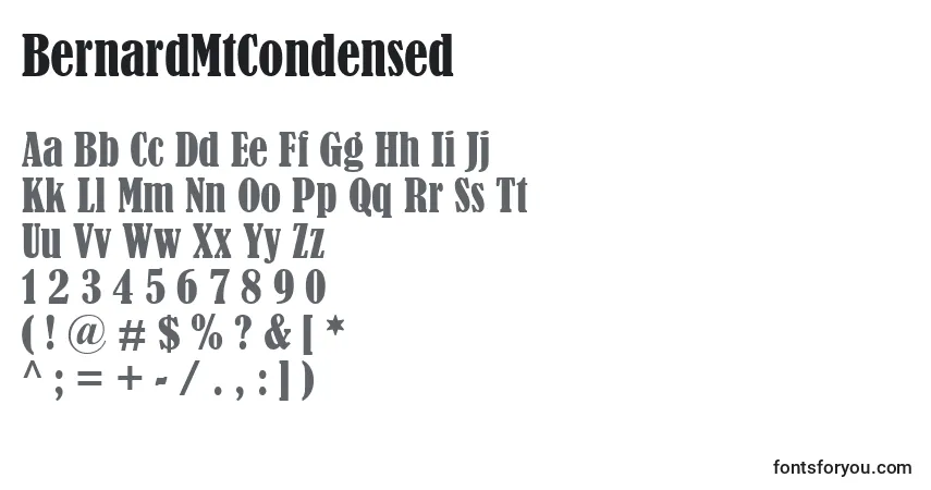 BernardMtCondensed Font – alphabet, numbers, special characters