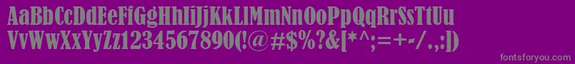 BernardMtCondensed Font – Gray Fonts on Purple Background