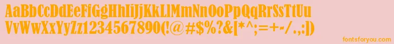 BernardMtCondensed Font – Orange Fonts on Pink Background