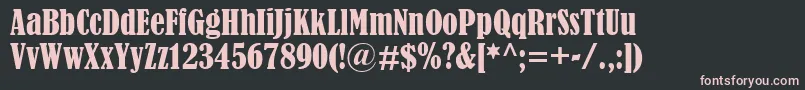 BernardMtCondensed Font – Pink Fonts on Black Background