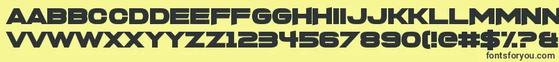 Шрифт FoughtknightX – чёрные шрифты на жёлтом фоне