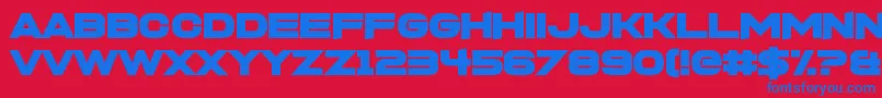 FoughtknightX Font – Blue Fonts on Red Background