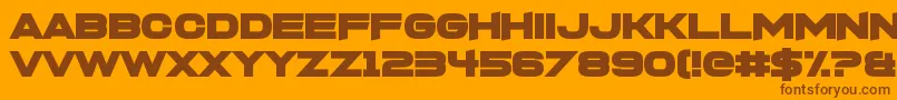 FoughtknightX Font – Brown Fonts on Orange Background