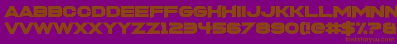 フォントFoughtknightX – 紫色の背景に茶色のフォント