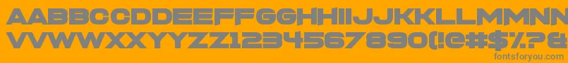 FoughtknightX Font – Gray Fonts on Orange Background