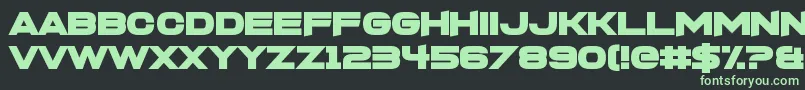 FoughtknightX Font – Green Fonts on Black Background