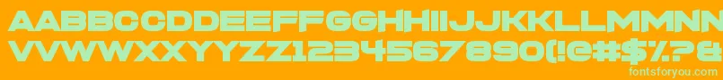 FoughtknightX Font – Green Fonts on Orange Background