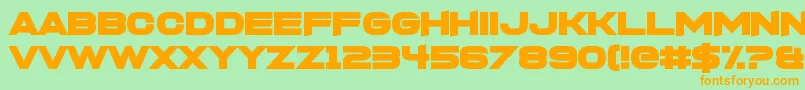 FoughtknightX Font – Orange Fonts on Green Background