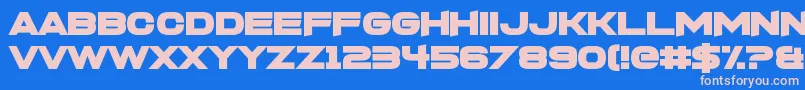 FoughtknightX Font – Pink Fonts on Blue Background