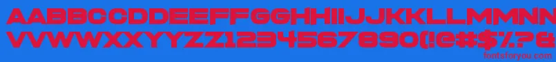 FoughtknightX-fontti – punaiset fontit sinisellä taustalla