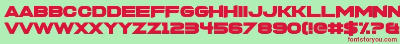 FoughtknightX Font – Red Fonts on Green Background