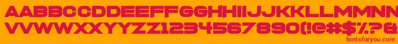 FoughtknightX Font – Red Fonts on Orange Background