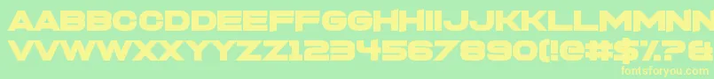 FoughtknightX Font – Yellow Fonts on Green Background
