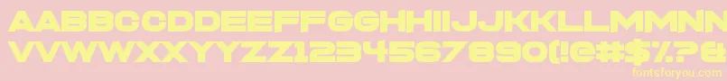 FoughtknightX Font – Yellow Fonts on Pink Background