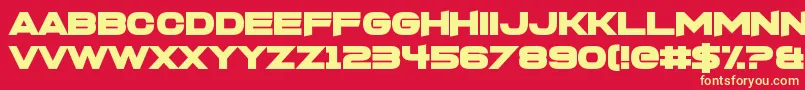 FoughtknightX Font – Yellow Fonts on Red Background